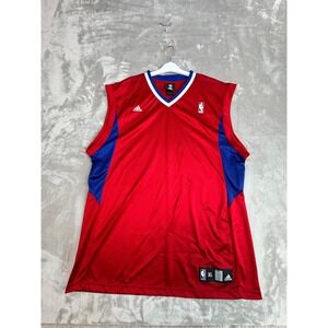Adidas NBA Basketball Jersey Mens XL Red Blue Mesh Practice Tank Top 7994A 07‎